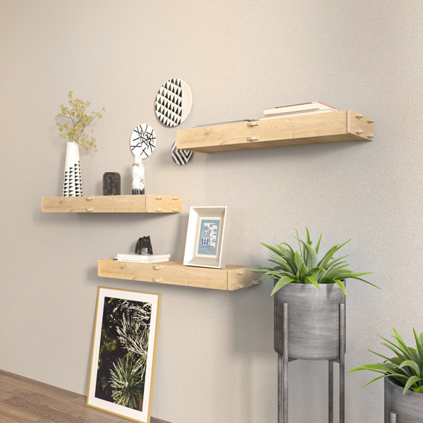Gracie Oaks Tristyn 3 Piece Floating Shelf Wayfair.co.uk